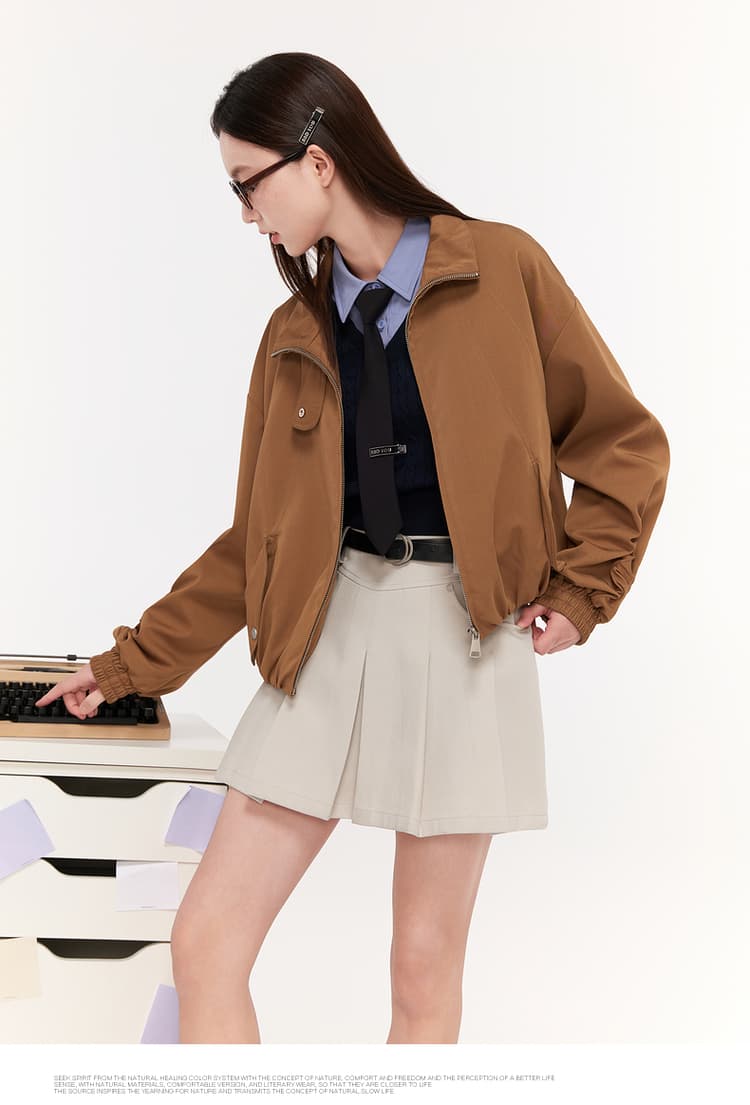 プリーツスカート ポケット付きボックスプリーツミニスカート