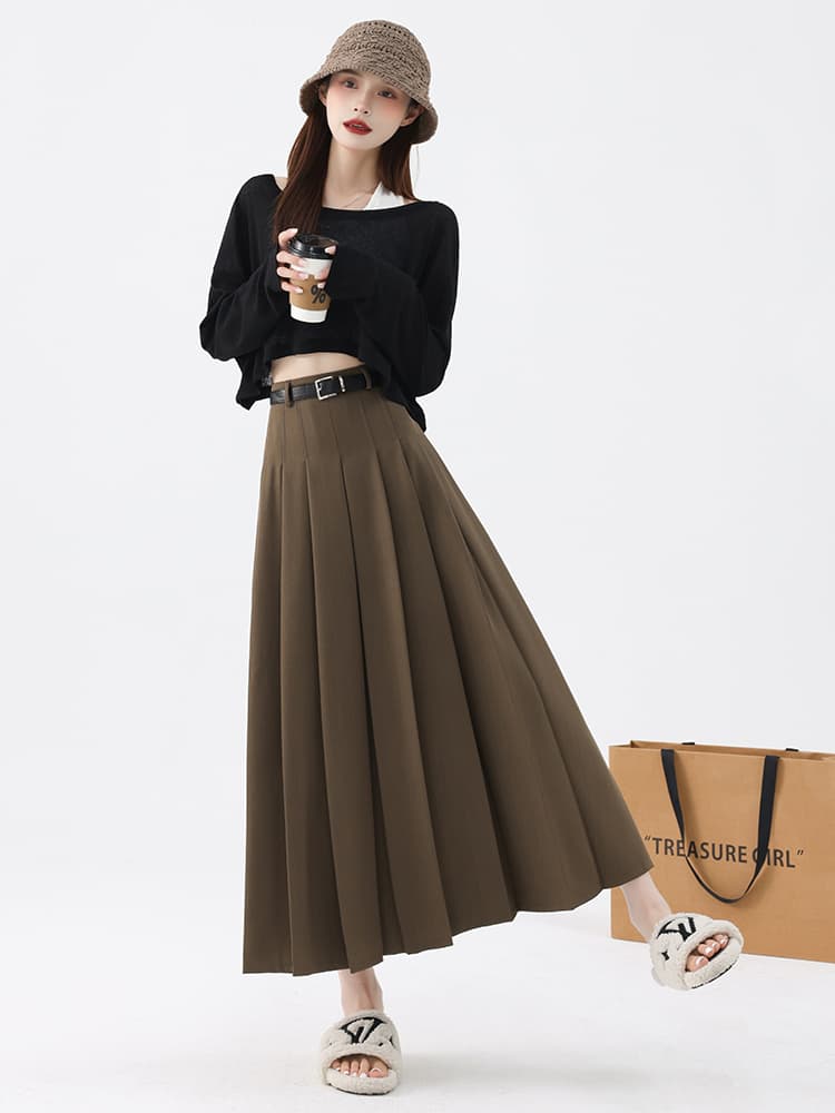 プリーツスカート 雅なる佇まい プリーツロングスカート