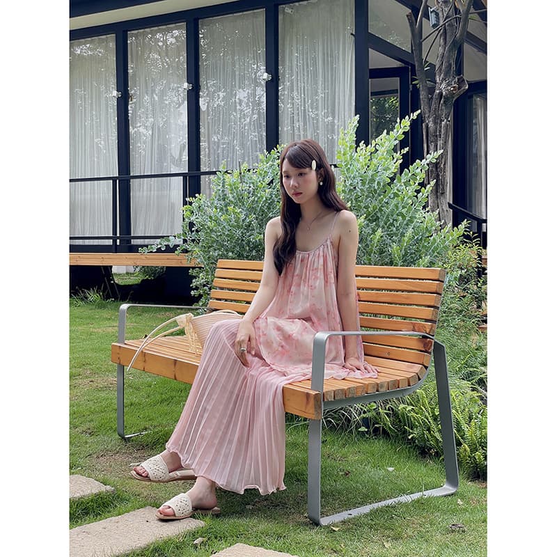 プリーツスカート 優美なシルエットプリーツロングスカート