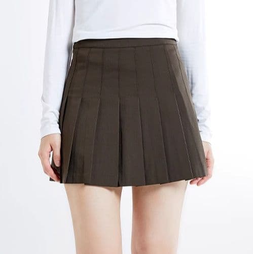 プリーツスカート シンプルプリーツミニスカート