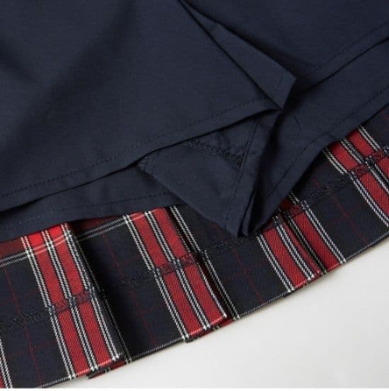 プリーツスカート チャーム付き制服風プリーツミニ