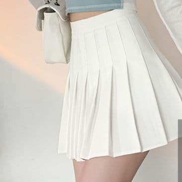 プリーツスカート きちんと見せるプリーツミニスカート
