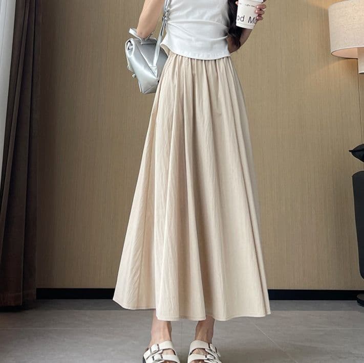 プリーツスカート 流れるような優美プリーツロングスカート