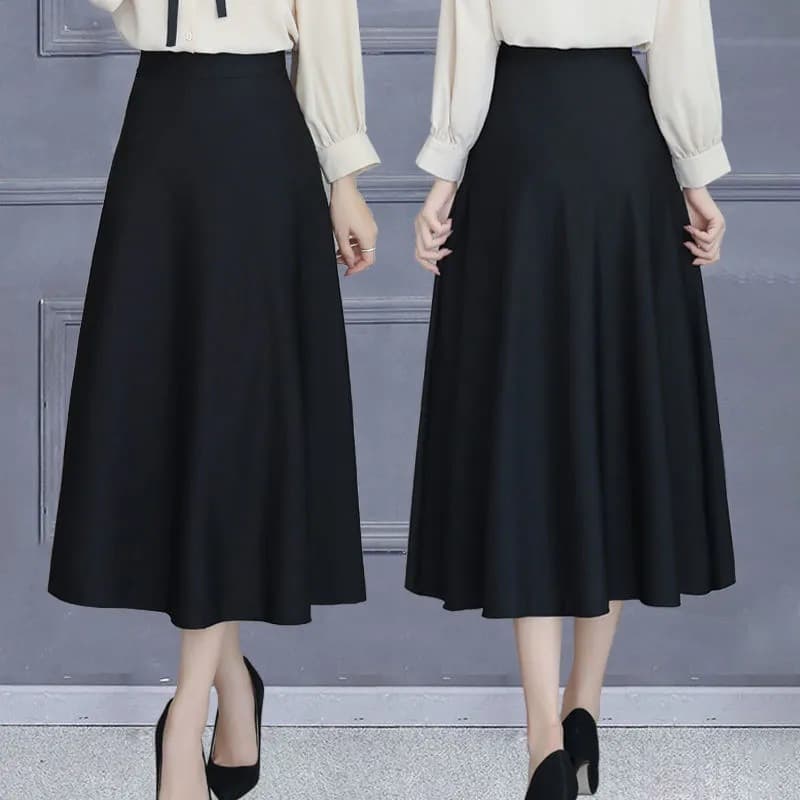プリーツスカート 上品なシルエットプリーツロングスカート