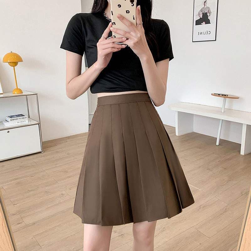プリーツスカート 上品シルエットプリーツスカート
