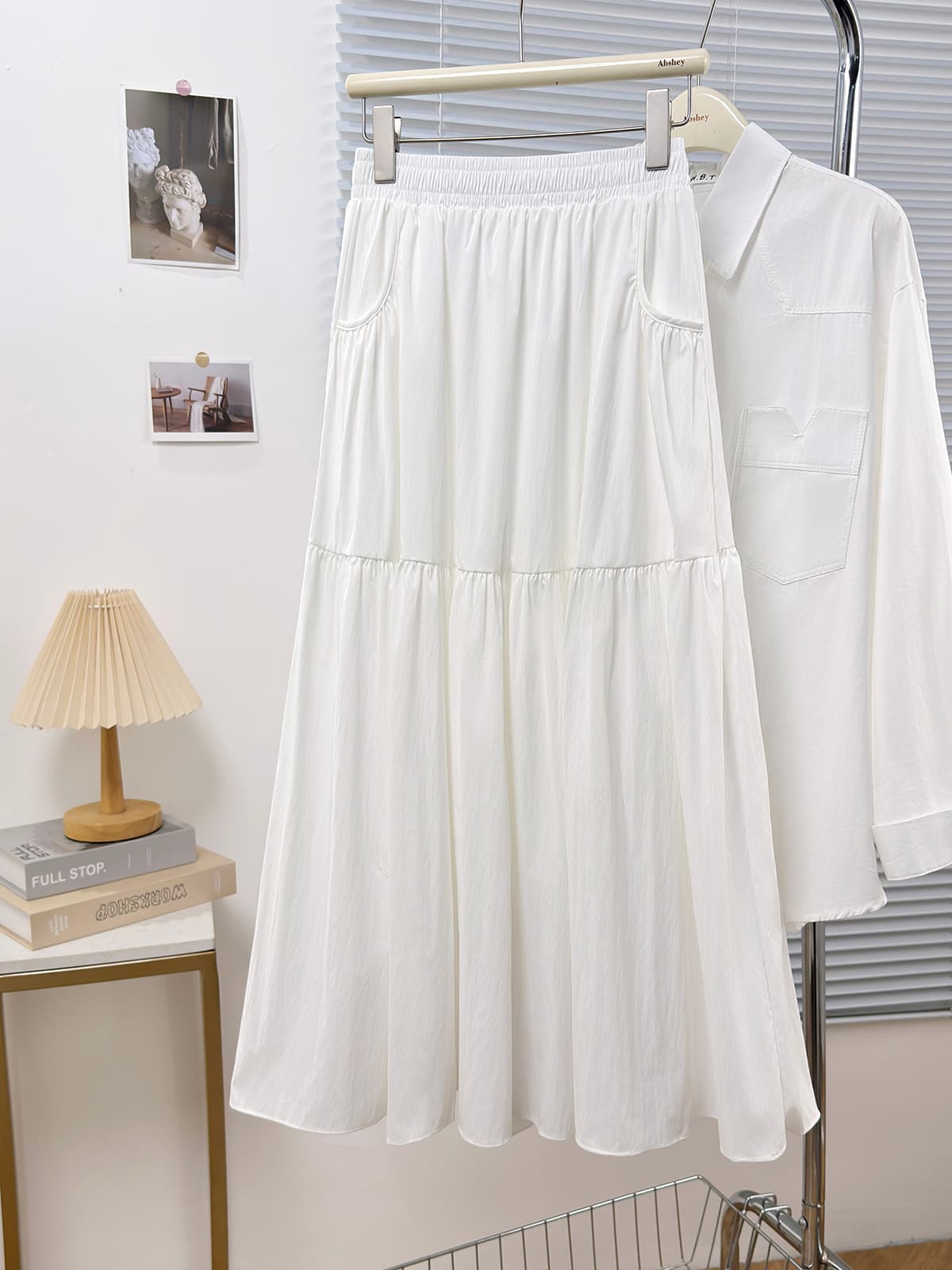 プリーツスカート ティアードギャザー プリーツロングスカート