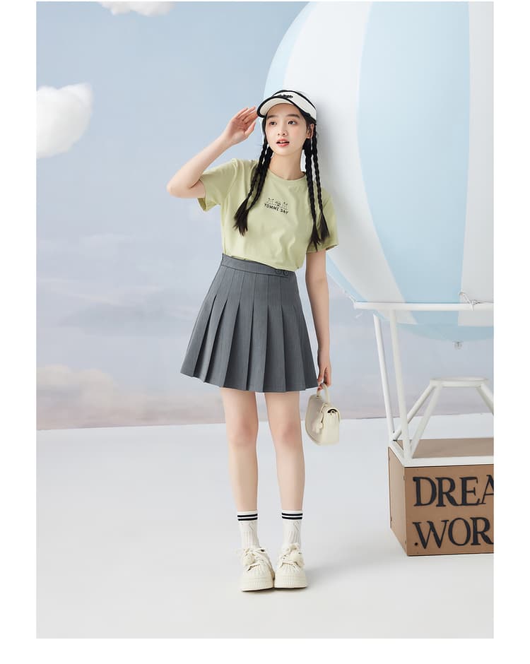 プリーツスカート 細やかプリーツ制服風ミニスカート