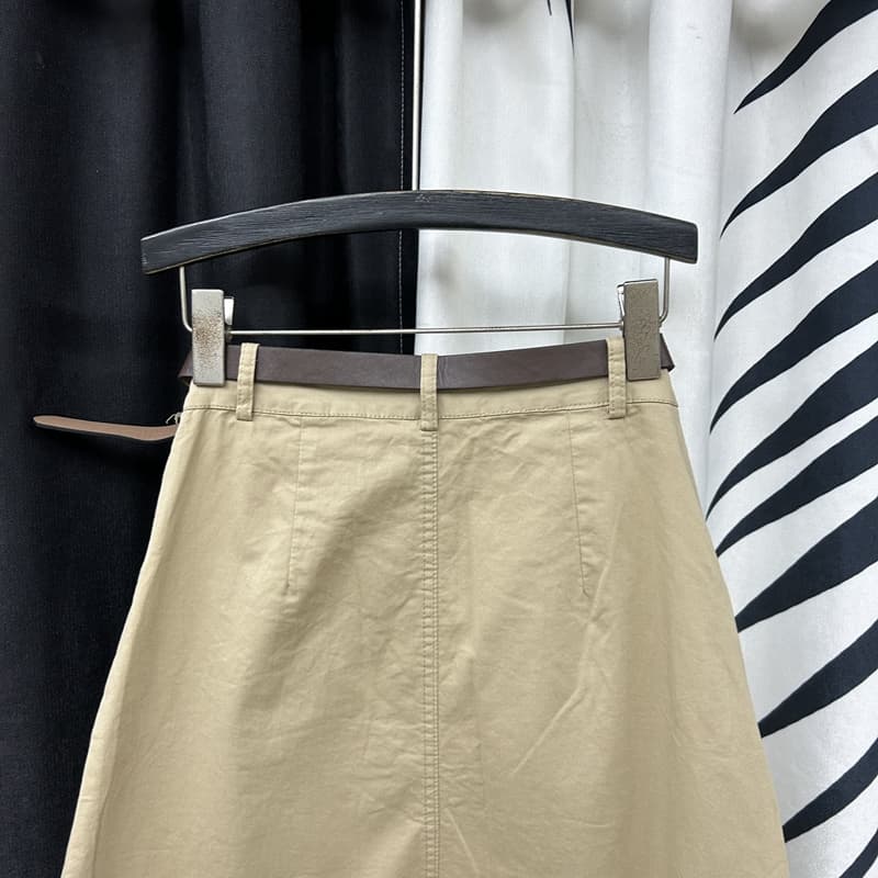 プリーツスカート ポケット付きプリーツフレアスカート