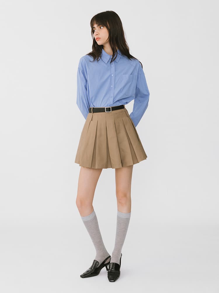 プリーツスカート 制服風プリーツミニスカート