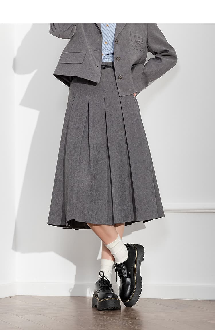 プリーツスカート 上品揺れる優美プリーツスカート