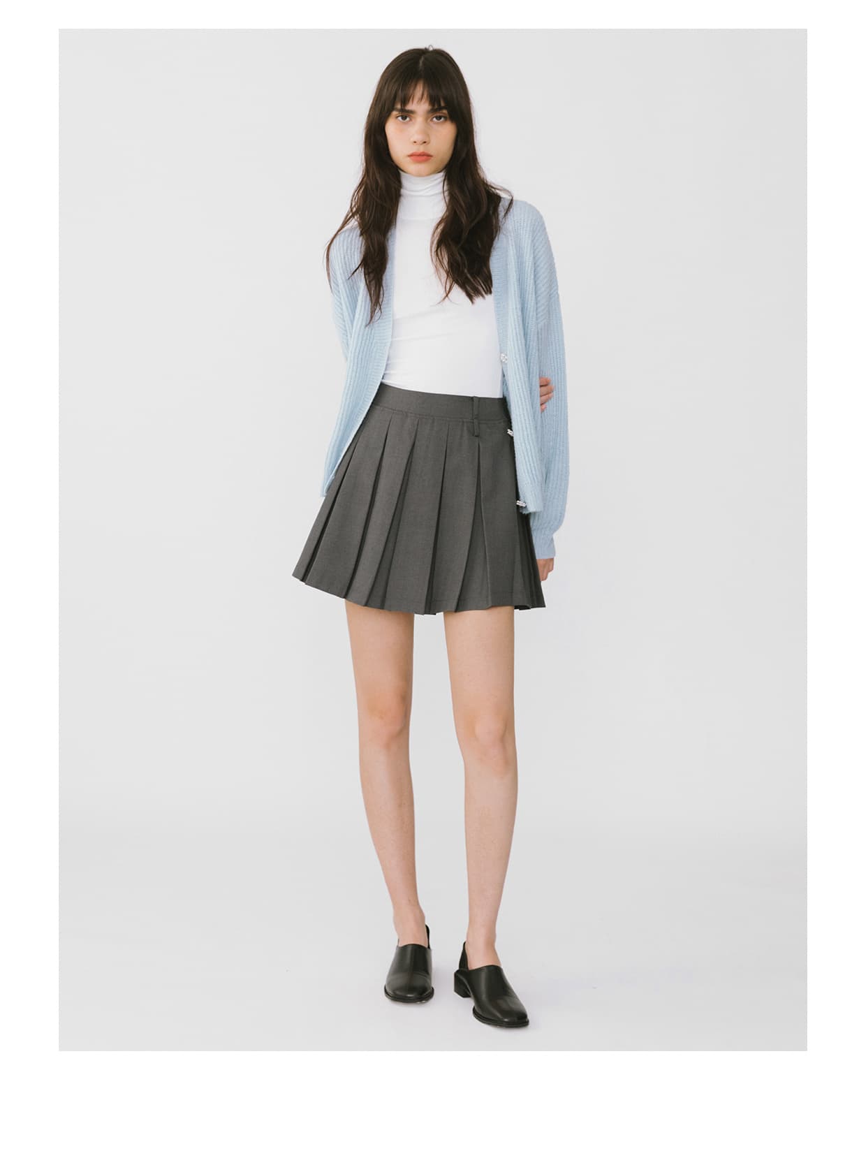 プリーツスカート 制服風プリーツミニスカート