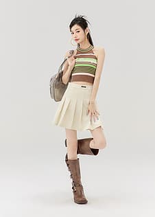 プリーツスカート クラシカル プリーツ ミニスカート