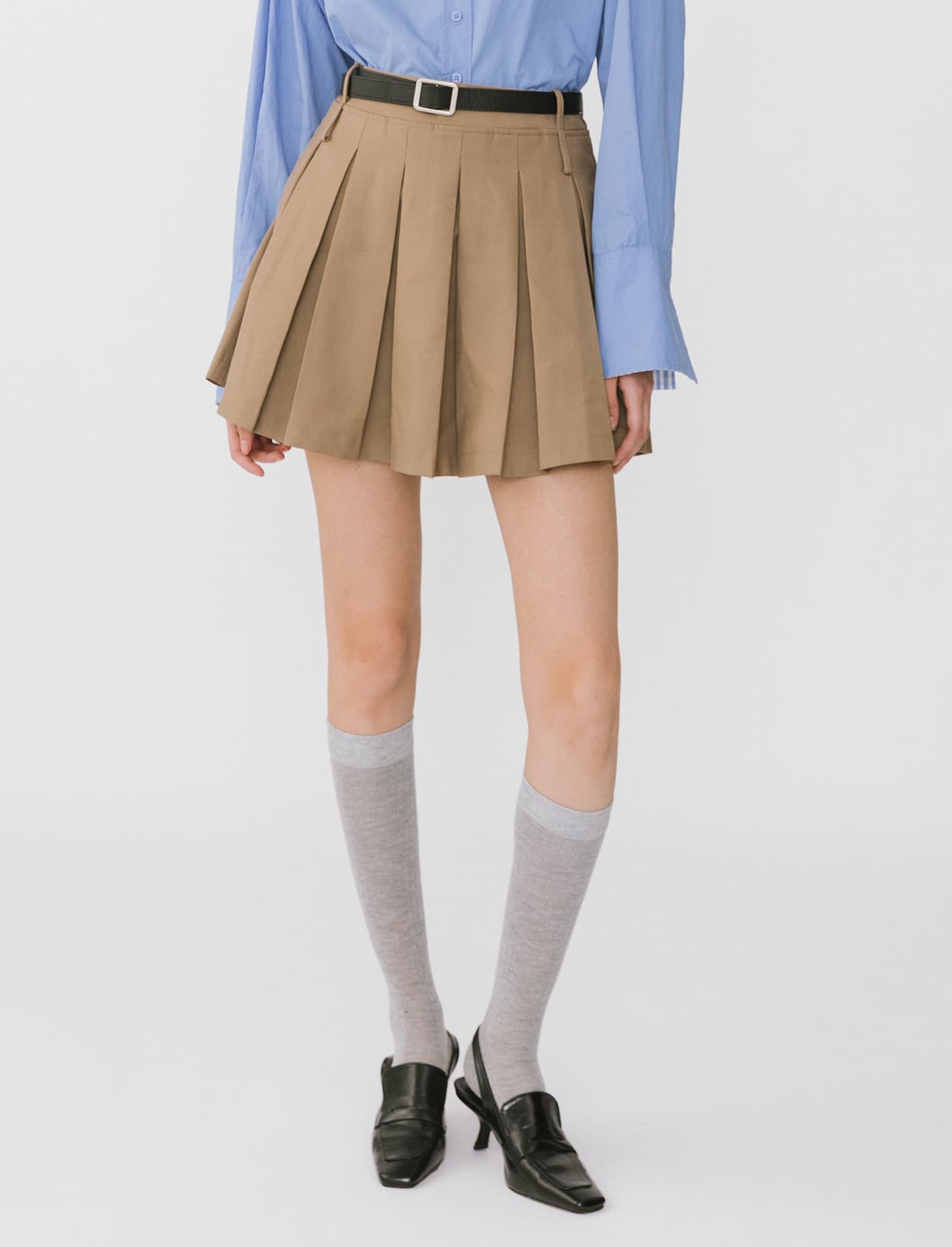 プリーツスカート 制服風プリーツミニスカート