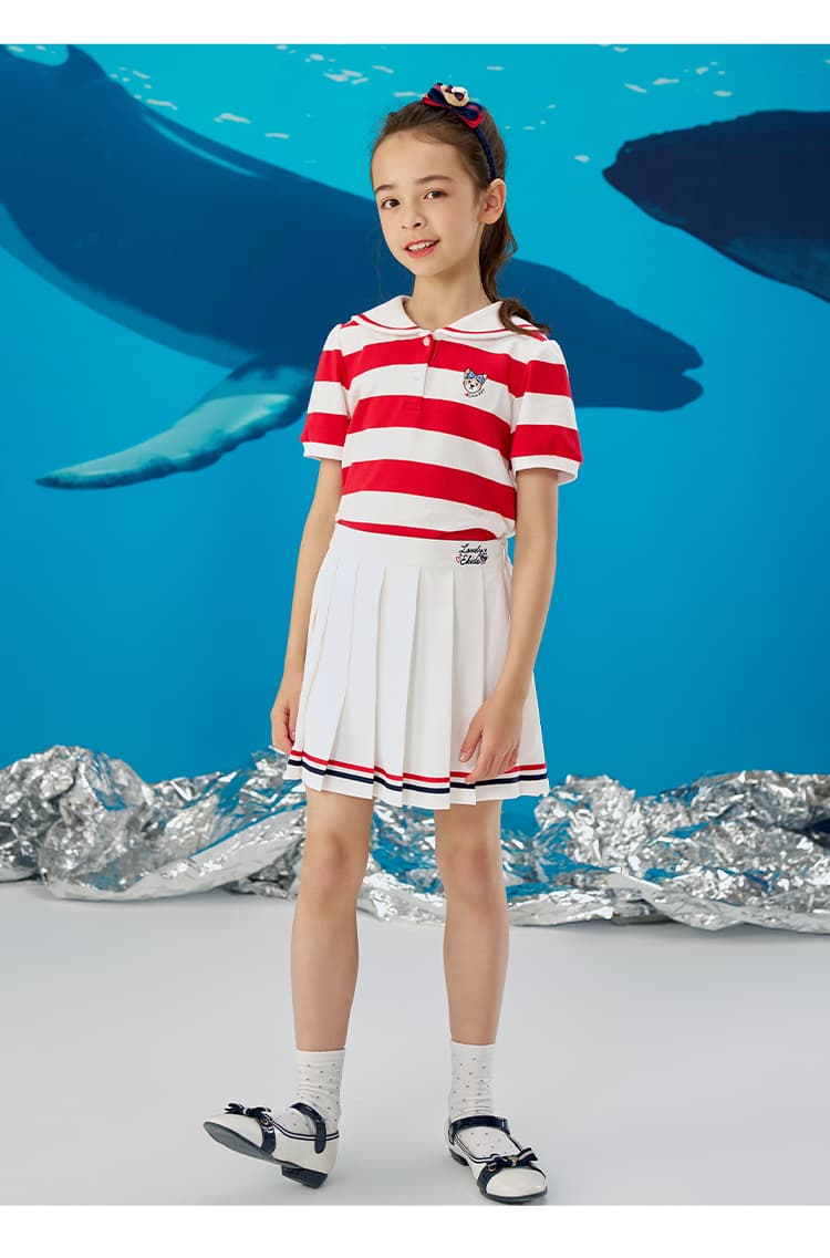プリーツスカート マリンラインプリーツミニスカート