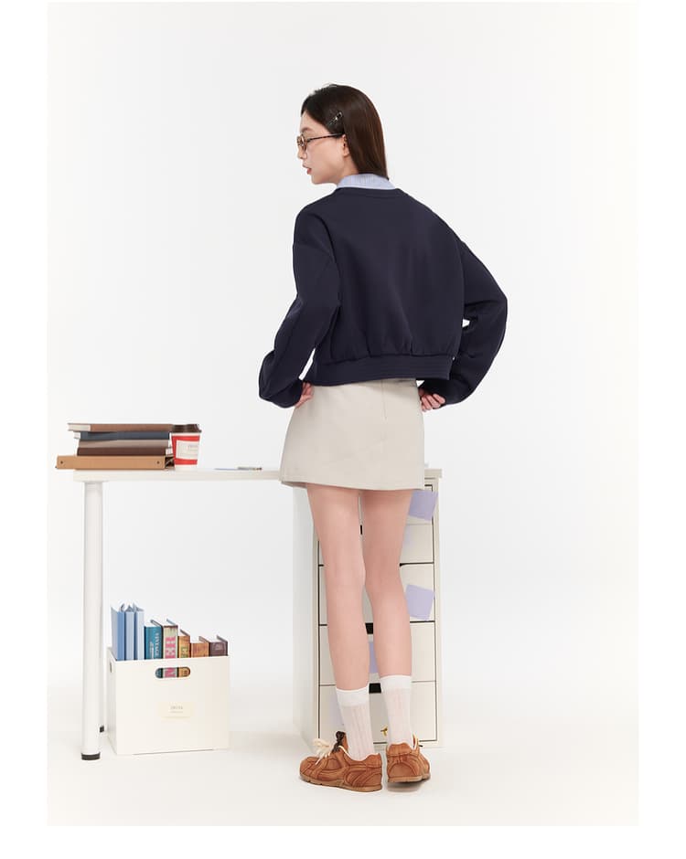 プリーツスカート ポケット付きボックスプリーツミニスカート