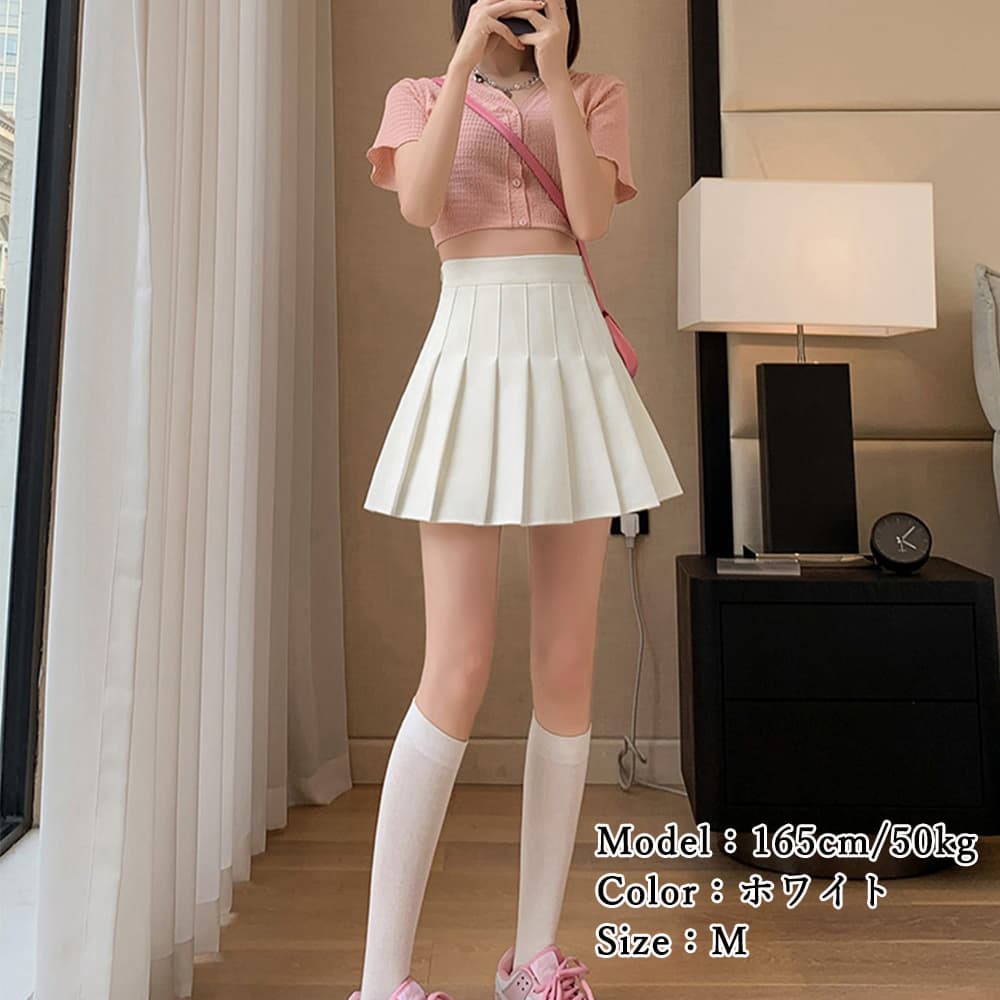 プリーツスカート ボックス ハイウエストミニ