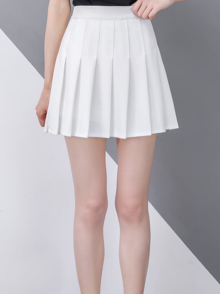 プリーツスカート 上品な印象の細プリーツミニスカート