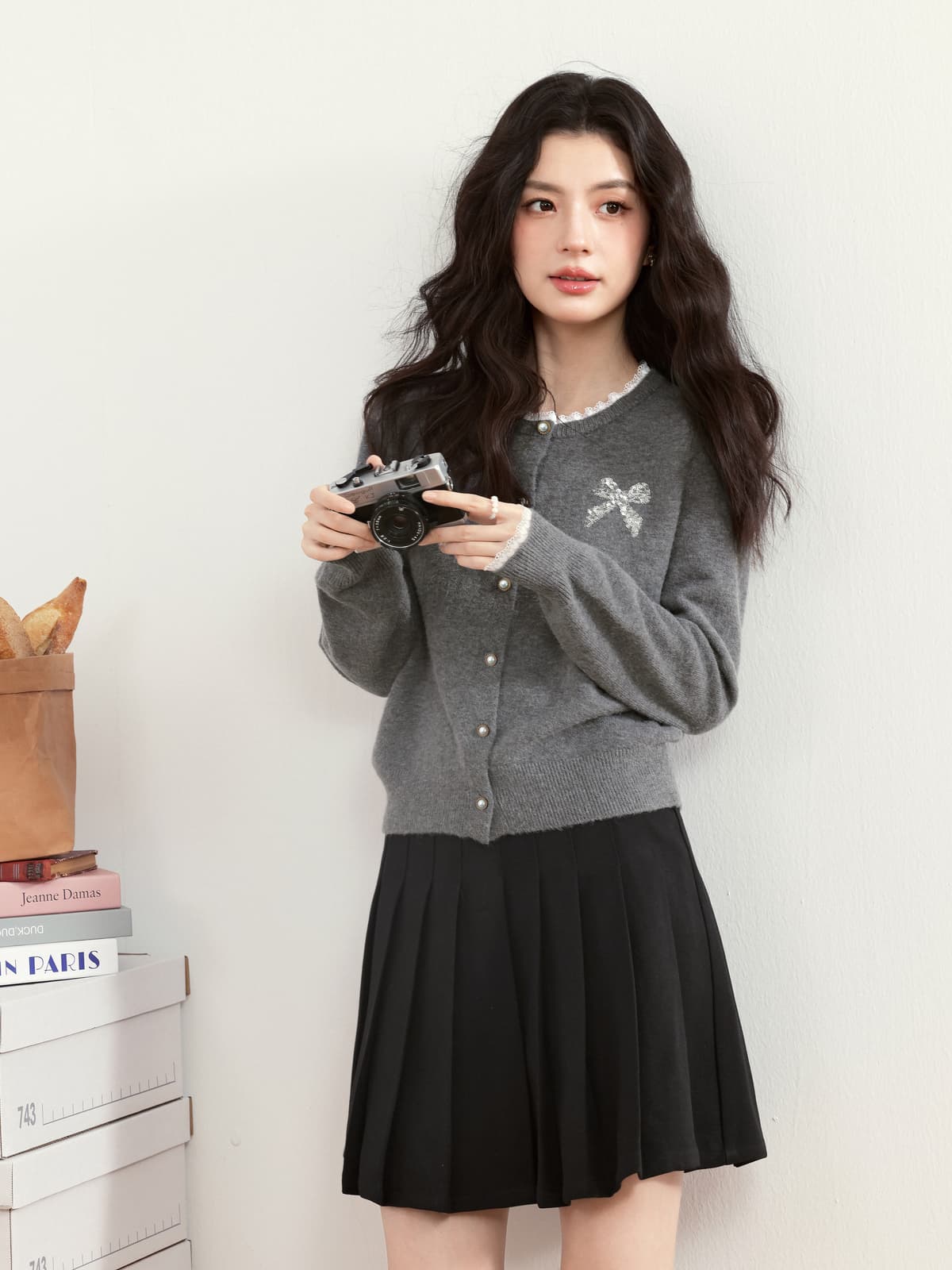 プリーツスカート ふんわり広がる制服風プリーツミニ