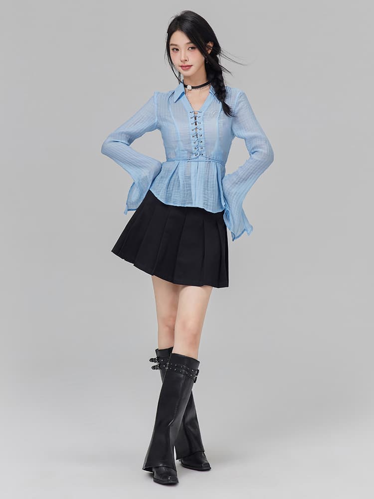 プリーツスカート クラシカル プリーツ ミニスカート