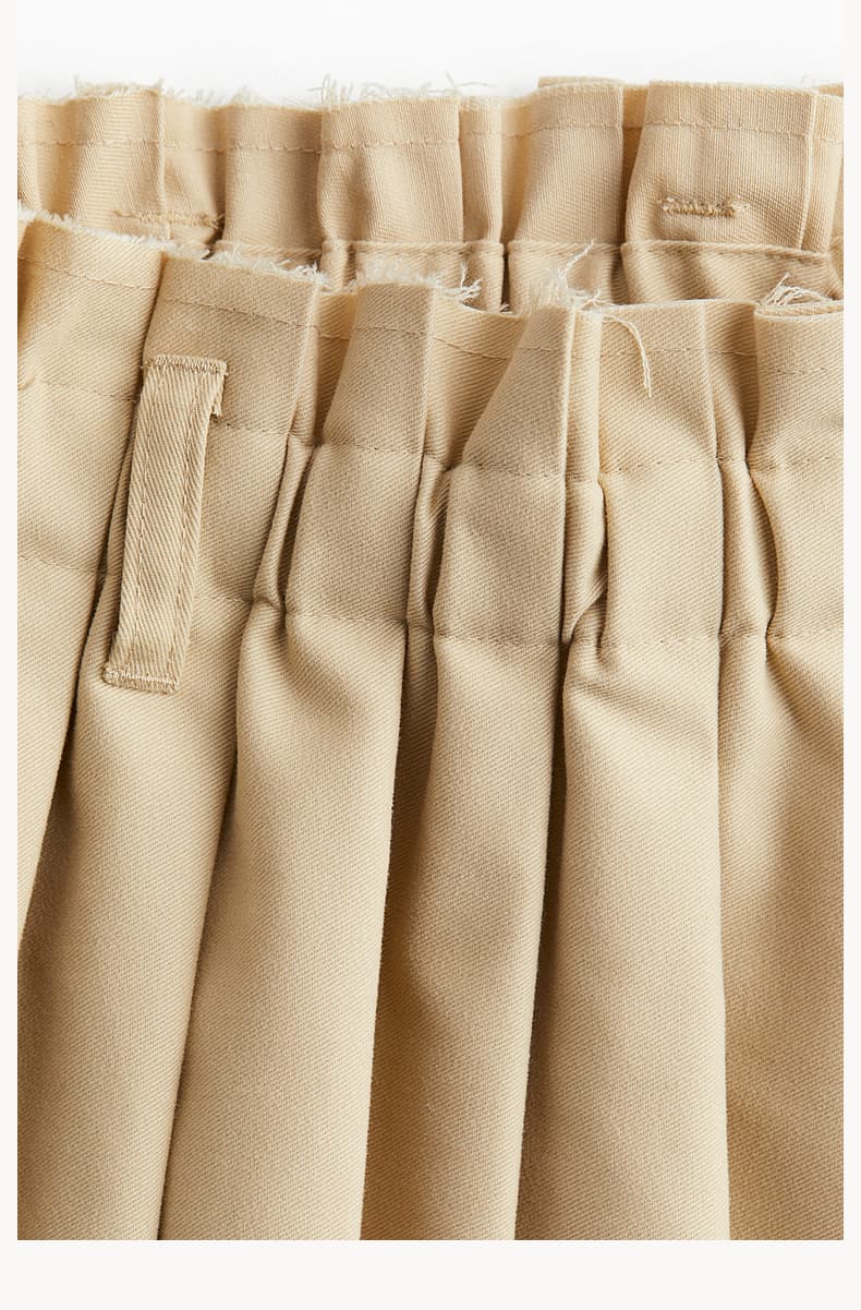 プリーツスカート 裾フリンジ ベルト付きプリーツミニ