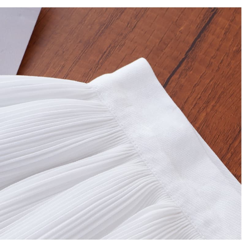プリーツスカート 上品プリーツ 膝丈フレアスカート