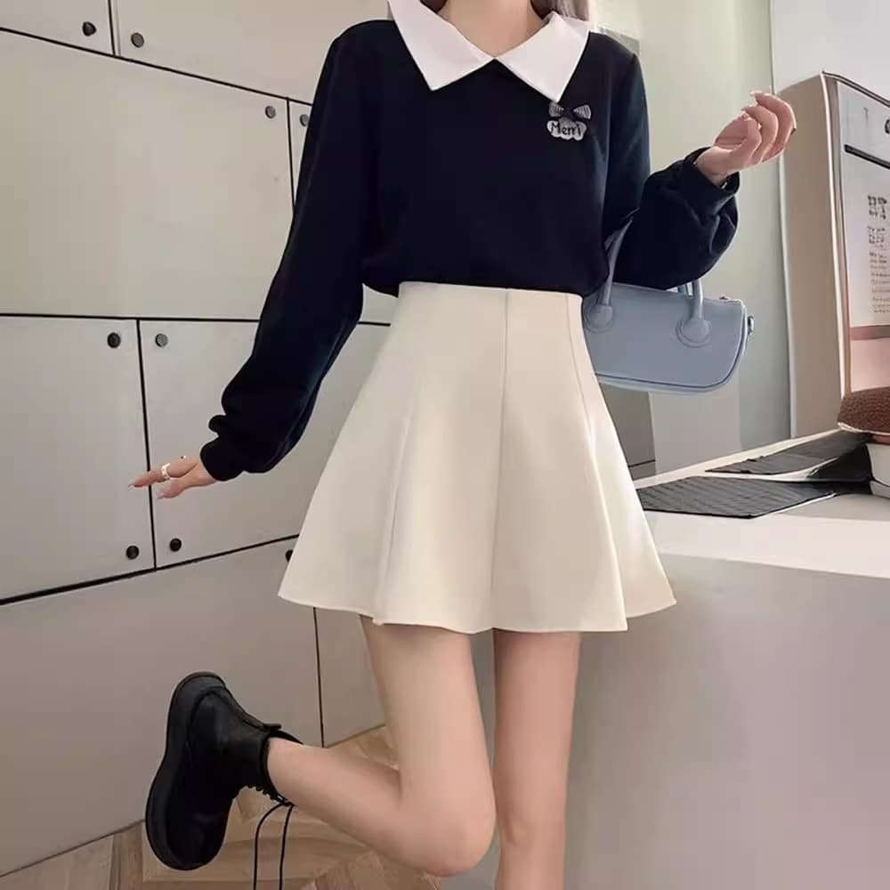 プリーツスカート シンプル美シルエット ミニスカート
