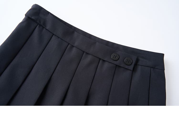 プリーツスカート 細やかプリーツ制服風ミニスカート
