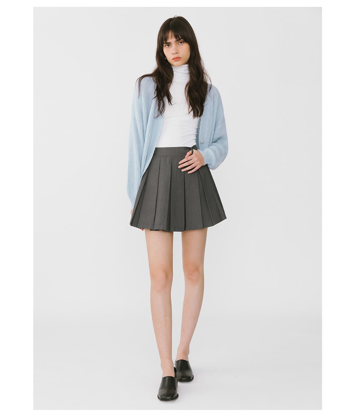 プリーツスカート 制服風プリーツミニスカート