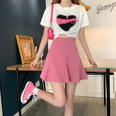 プリーツスカート シンプル美シルエット ミニスカート
