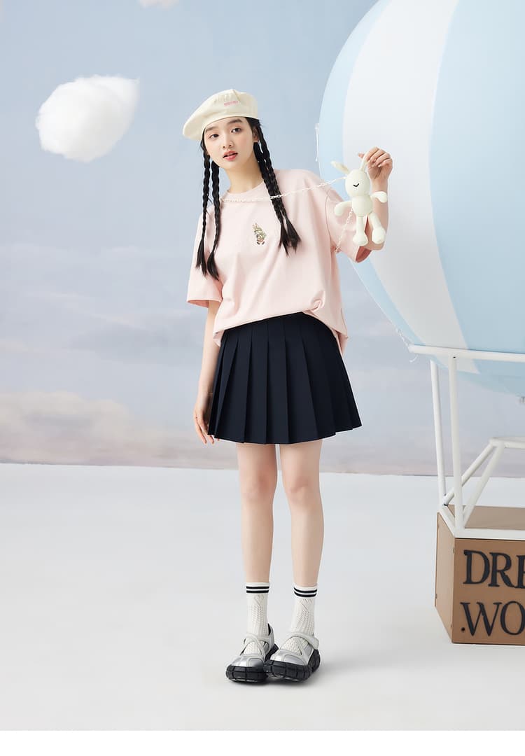 プリーツスカート 細やかプリーツ制服風ミニスカート