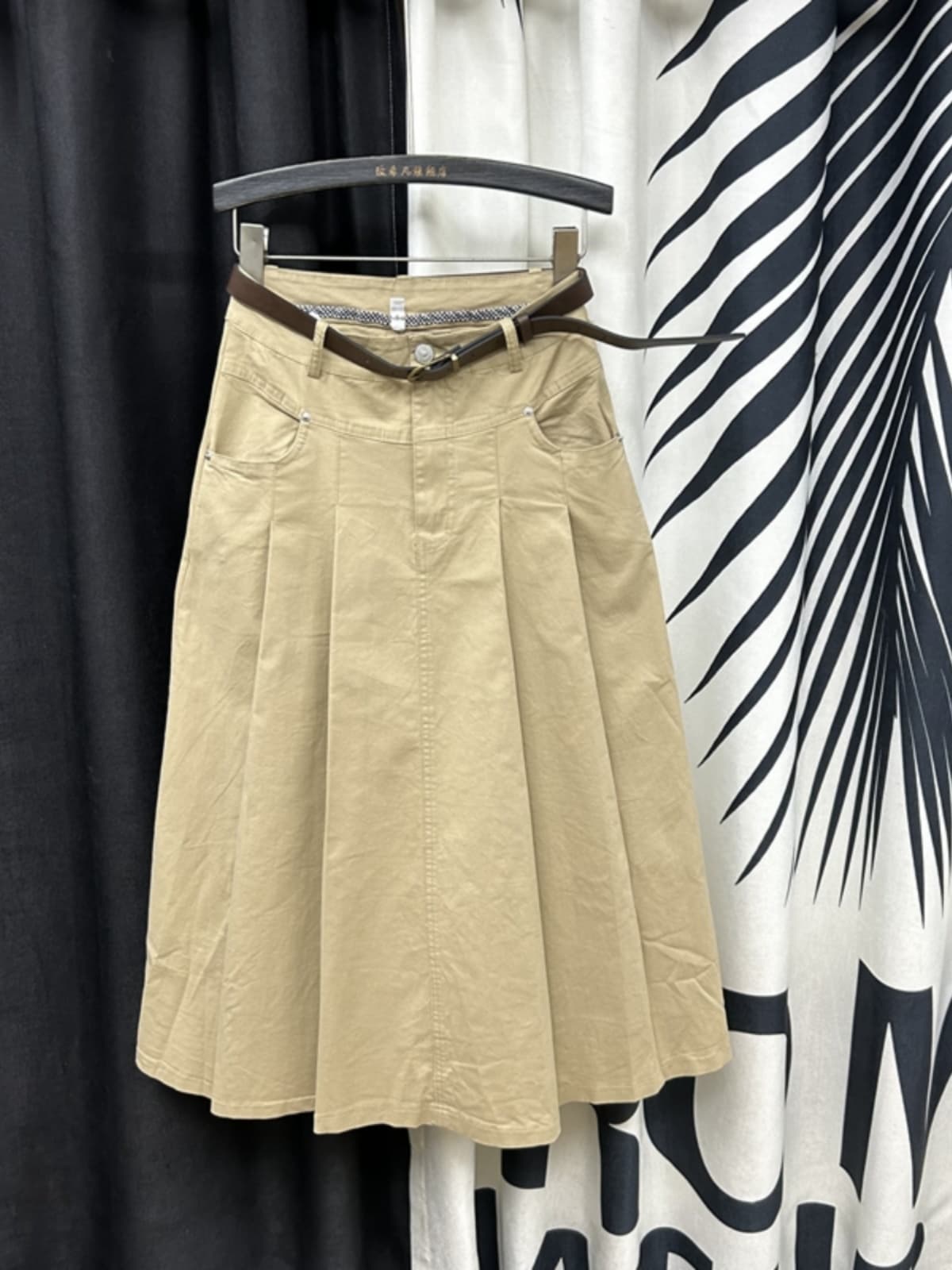 プリーツスカート ポケット付きプリーツフレアスカート