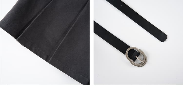 プリーツスカート ポケット付きボックスプリーツミニスカート