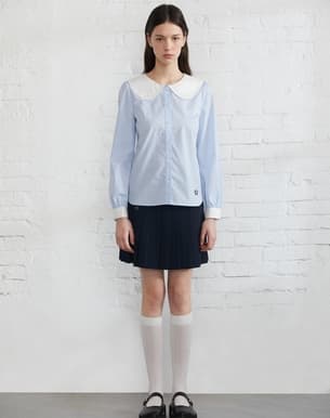 プリーツスカート チャーム付き制服風プリーツミニ