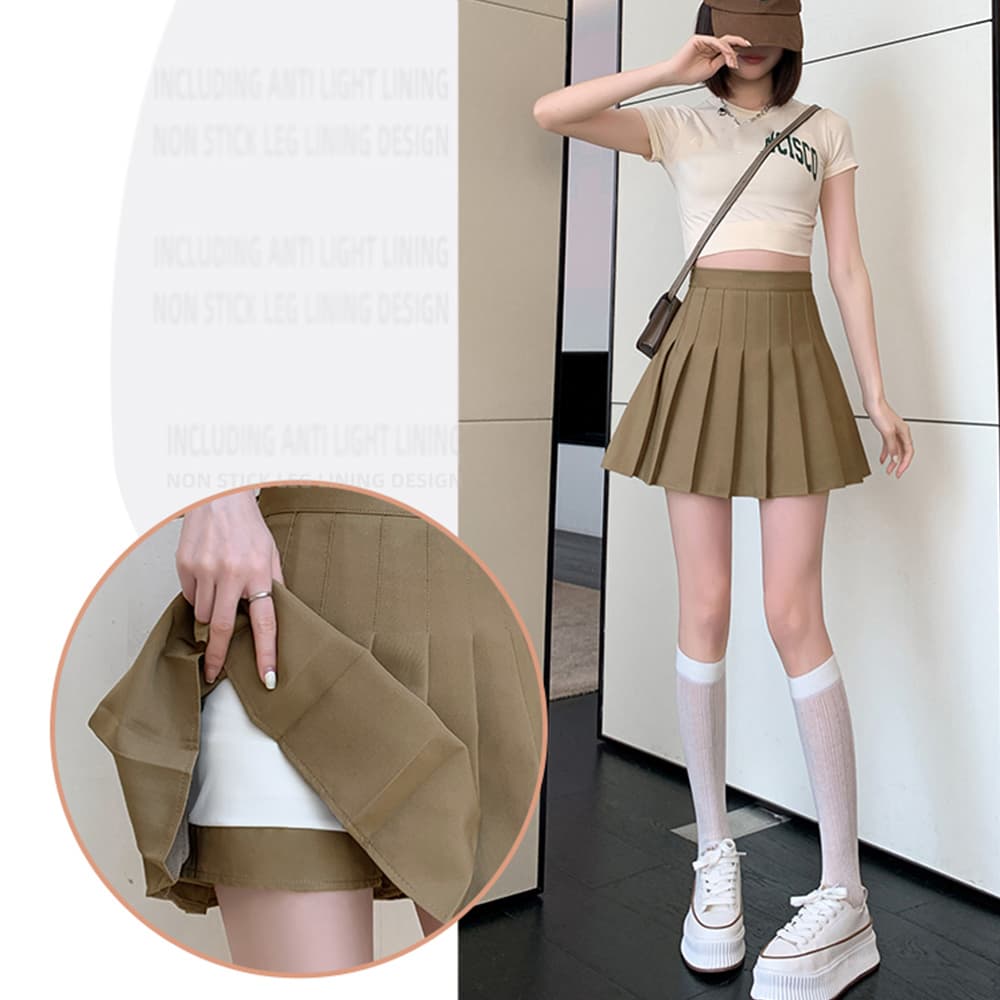 プリーツスカート ボックス ハイウエストミニ