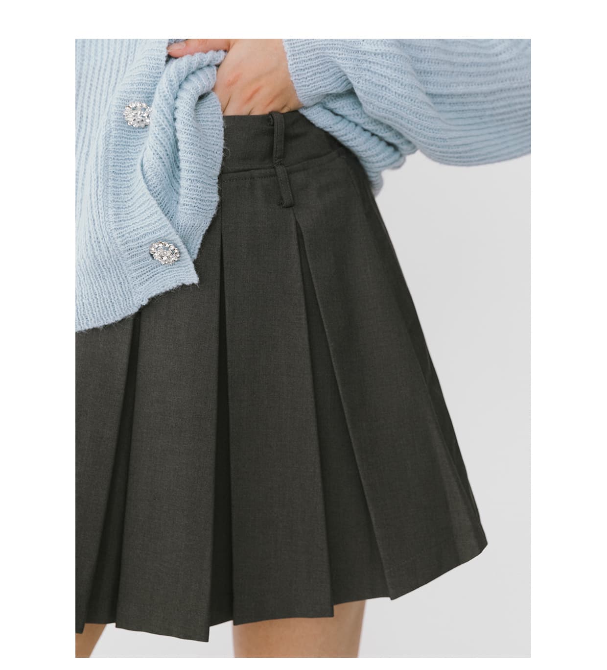 プリーツスカート 制服風プリーツミニスカート
