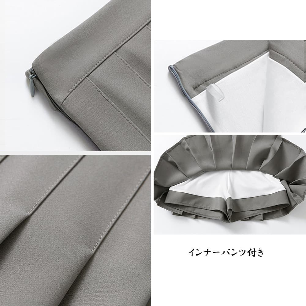 プリーツスカート ボックス ハイウエストミニ