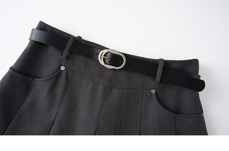 プリーツスカート ポケット付きボックスプリーツミニスカート