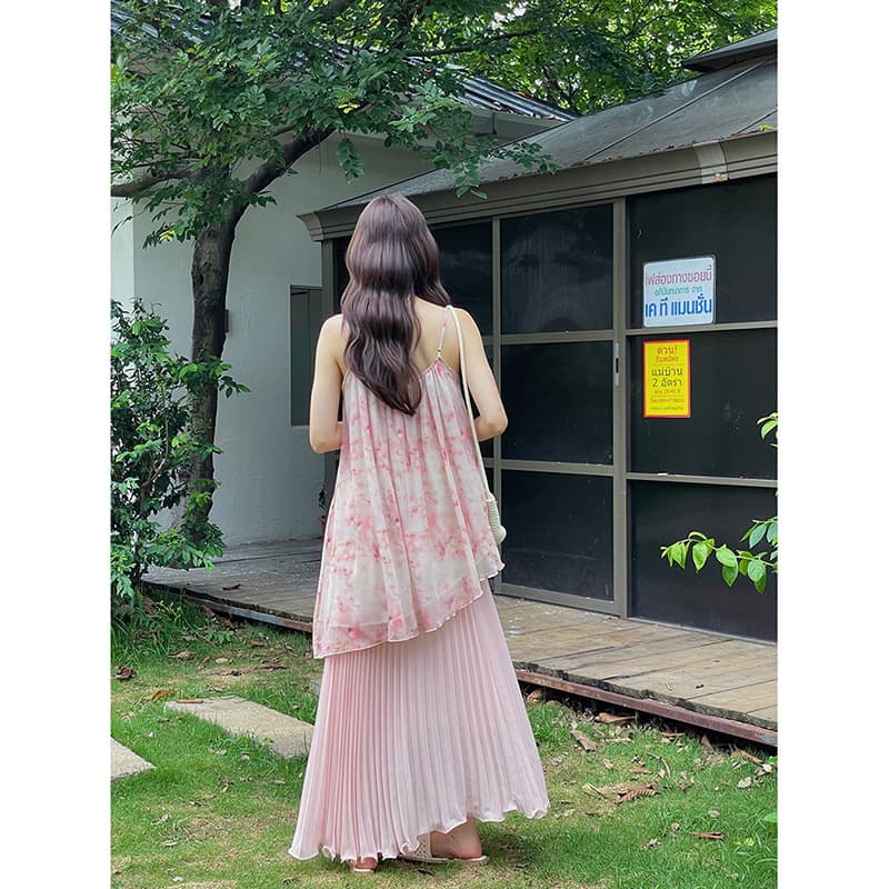 プリーツスカート 優美なシルエットプリーツロングスカート