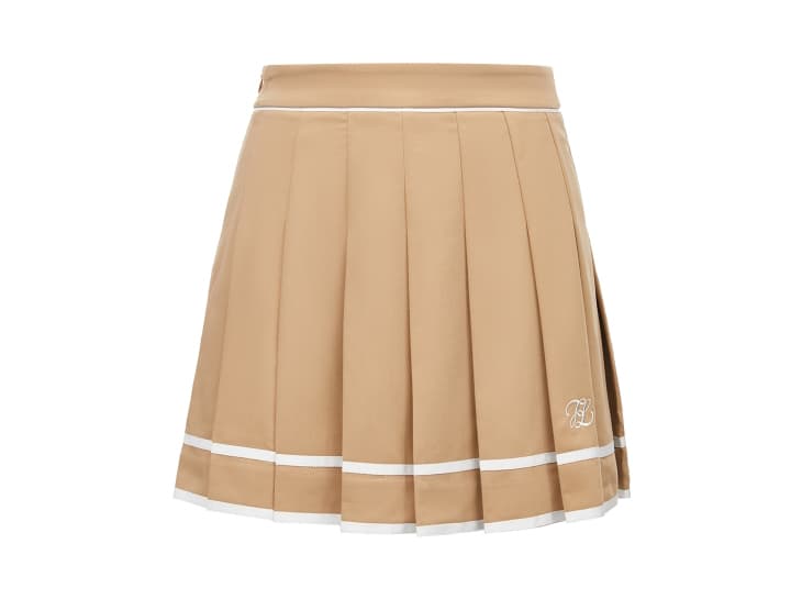 プリーツスカート ラインデザインプリーツミニスカート