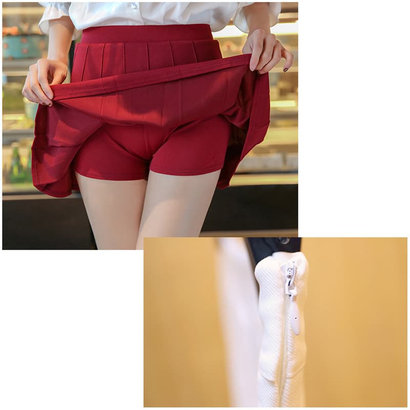 可愛いミニ丈プリーツスカート チェック柄 黒 着回し抜群