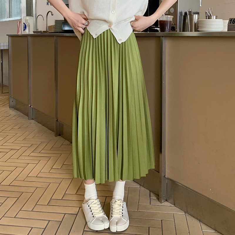 プリーツスカート 優美なきらめきプリーツスカート