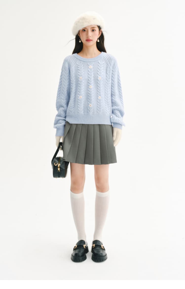 プリーツスカート ふんわり広がる制服風プリーツミニ