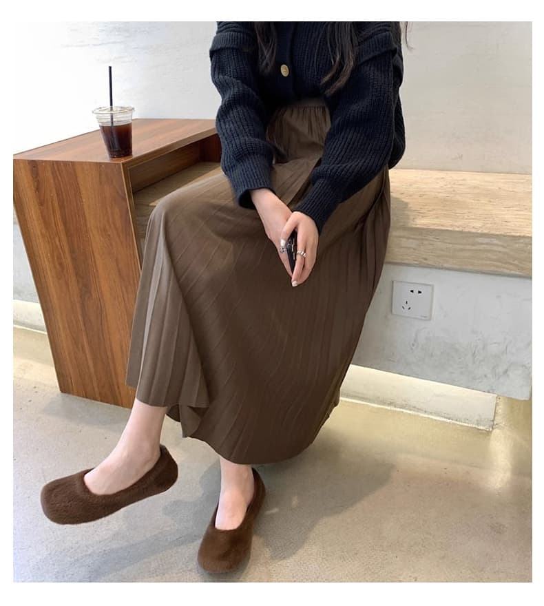 プリーツスカート 上品な美シルエットプリーツロングスカート