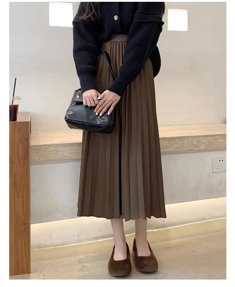 プリーツスカート 上品な美シルエットプリーツロングスカート