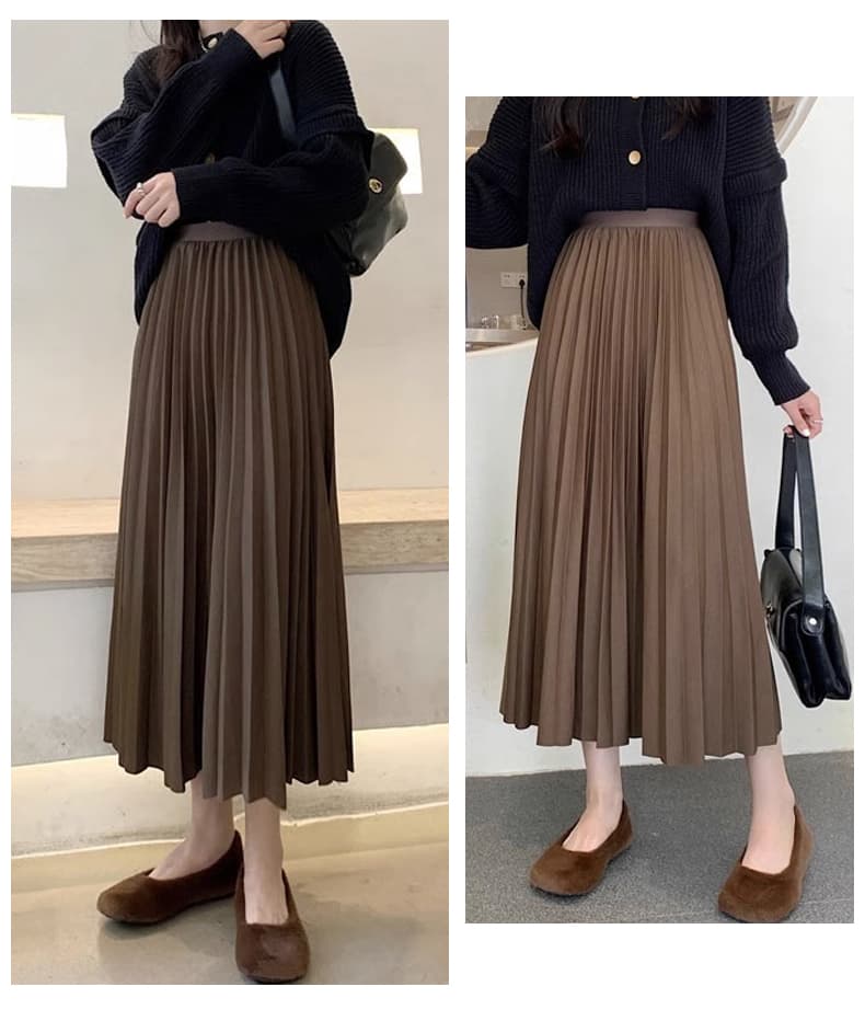 プリーツスカート 上品な美シルエットプリーツロングスカート